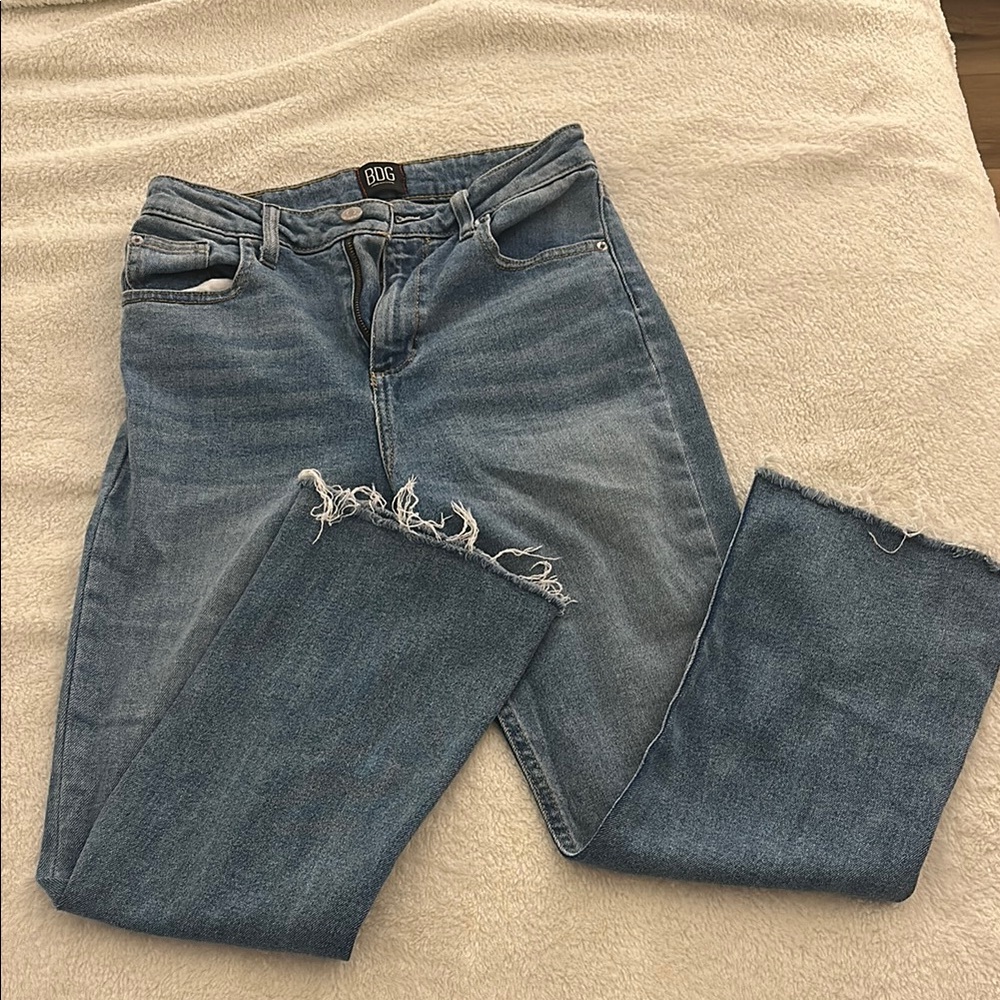 BDG kick flare high rise cropped jean